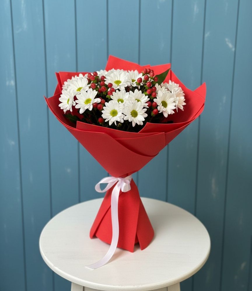 Букет цветов из: Хризантемы в Краснощёково