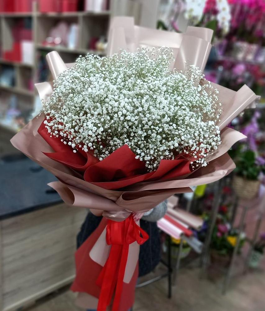 Букет Белые хлопья в Краснощёково Букет цветов из: Гипсофила в Краснощёково