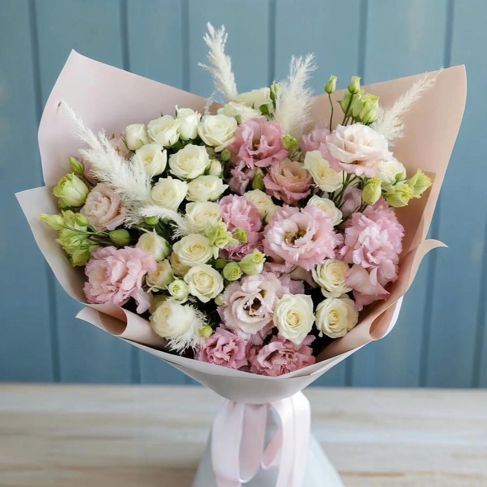 Букет цветов из: Альстромерии и Розы в Краснощёково