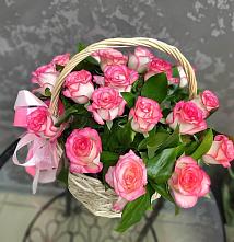 Цветочная композиция из Розы в корзине в Краснощёково