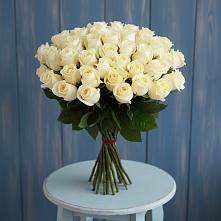 Букет 51 Белая роза Эдлесс Лав в Краснощёково