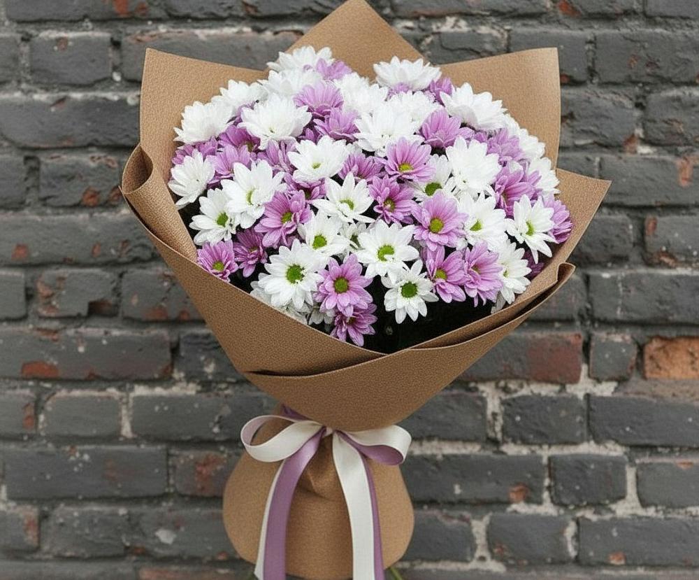 Букет цветов из: Хризантемы в Краснощёково