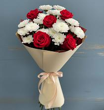 Букет цветов из:  Розы и Хризантемы #REPLACE_PRED# Краснощёково