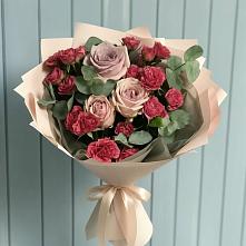 Букет цветов из:  Гвоздики и Розы #REPLACE_PRED# Краснощёково